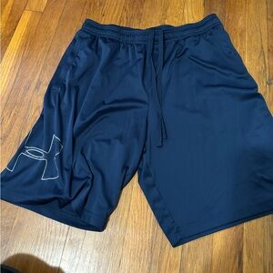 Under Armour, blue shorts!